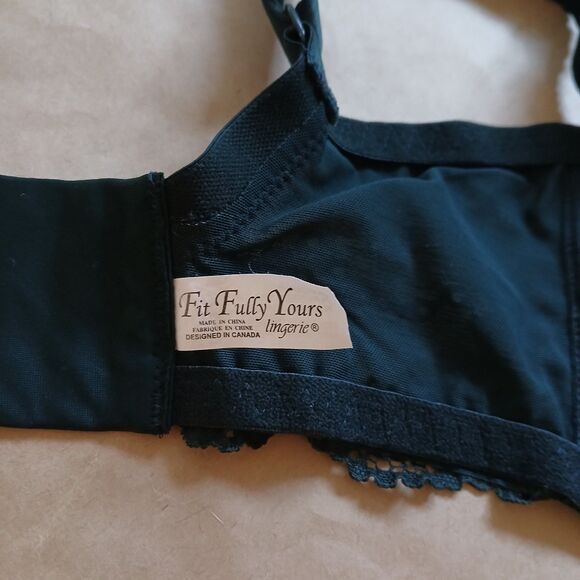 Fit Fully Yours Bra Size 30H Green Lace Underwire - Picture 3 of 6
